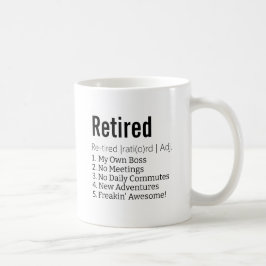 Taza De Café Gracioso regalo de definición retirada para la mor