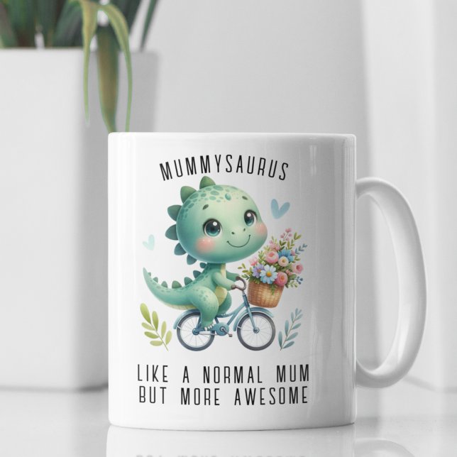 Taza De Café Gracioso regalo de Día de la Madre de dinosaurios  (Subido por el creador)