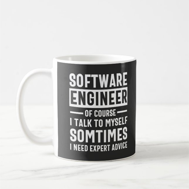 Taza De Café Gracioso regalo de ingeniero de software de progra (Izquierda)
