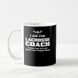 Taza De Café Gracioso regalo de Lacrosse Coach - Supongamos que