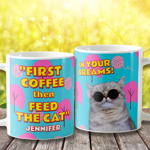 Taza De Café Gracioso Regalo De Mamá Gata - Nombre Personalizad