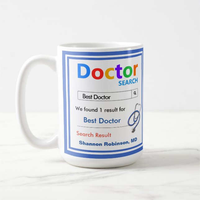 Taza De Café Gracioso regalo de mejor Médica Personalizado (Izquierda)