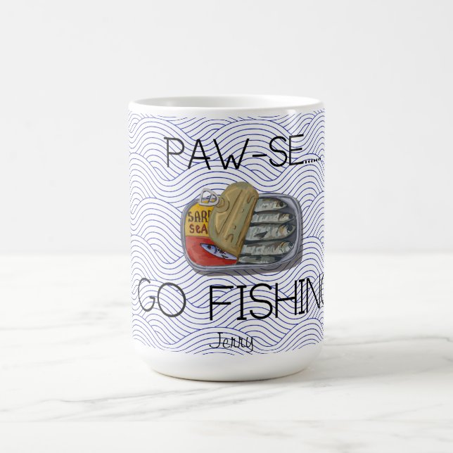 Taza De Café Gracioso regalo de pesca PAW-SE GO PESCA (Centro)