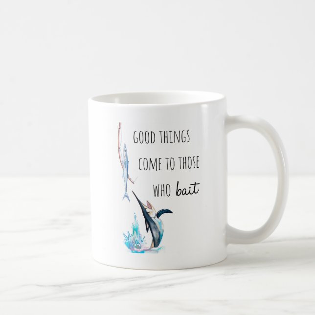 Taza De Café Gracioso regalo de pescador divertido (Derecha)