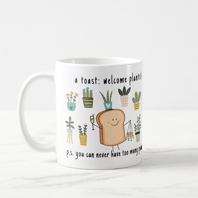 Taza De Café Gracioso regalo de planta para amantes | Plantas P (Izquierda)