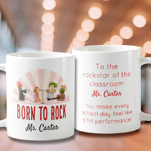 Taza De Café Gracioso regalo de profesor, rock vegetariano Guay