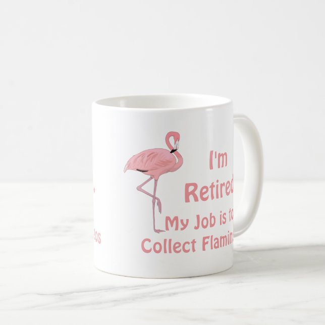 Taza De Café Gracioso regalo de retiro de Lawn Flamingo (Anverso derecho)
