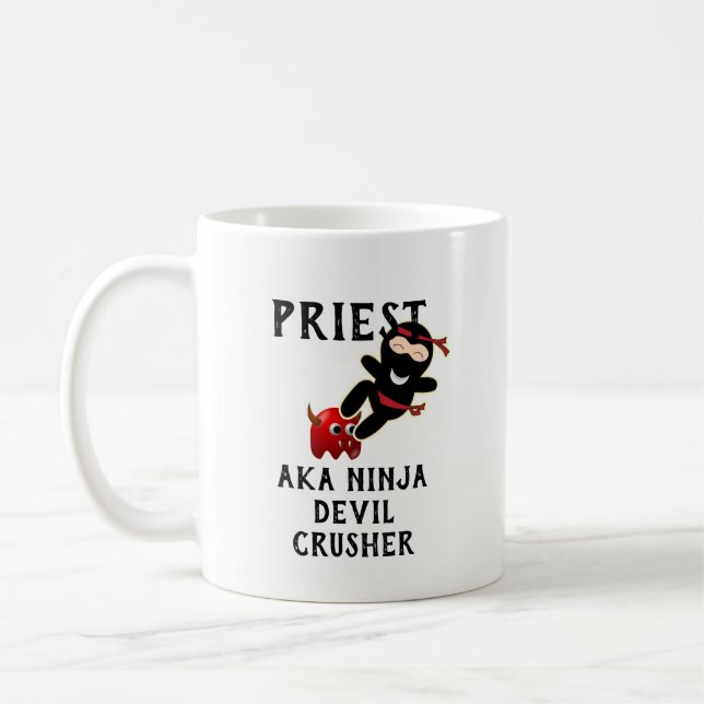 Taza De Café Gracioso regalo de sacerdote conocido como cruzado (Izquierda)