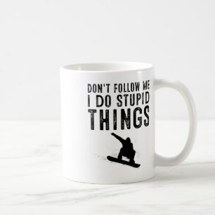 Taza De Café Gracioso regalo de Snowboard para hombres mujeres 