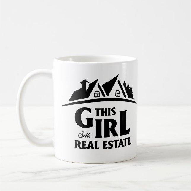 Taza De Café Gracioso regalo del agente inmobiliario Broker Rea (Izquierda)