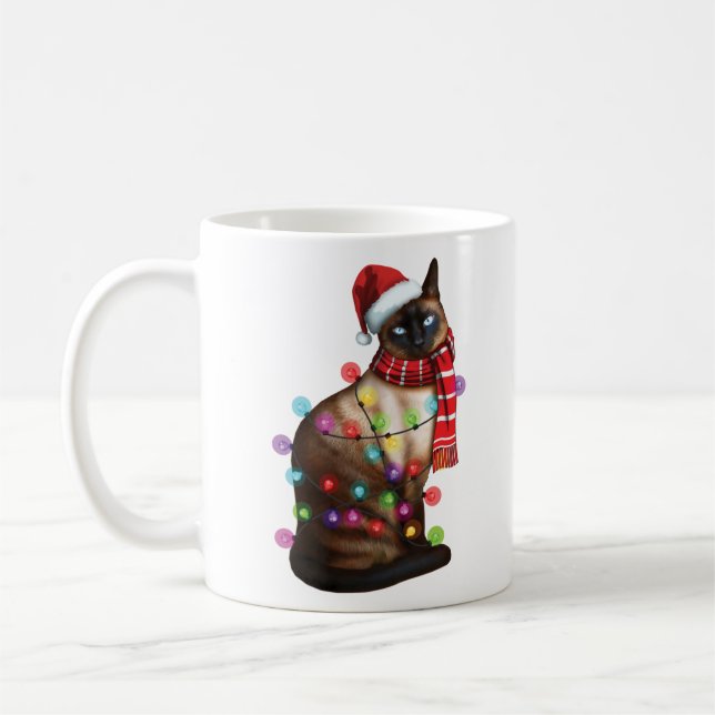 Taza De Café Gracioso regalo navideño de navidad para un gato s (Izquierda)