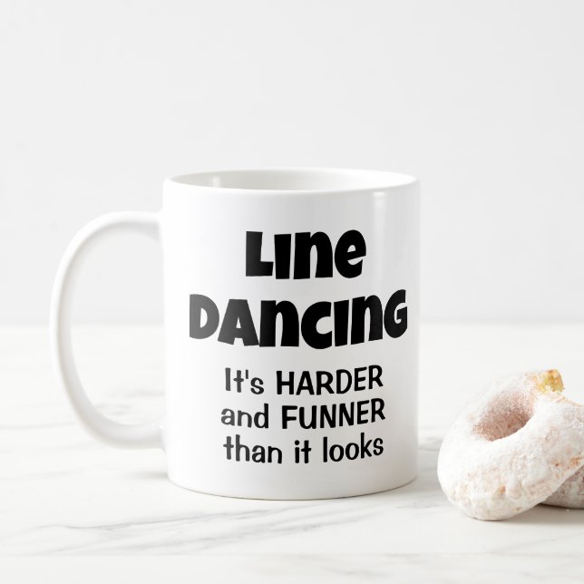 Taza De Café Gracioso regalo para bailarines de línea de financ (Con donut)