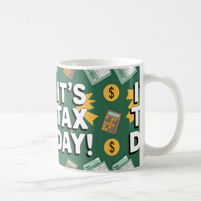 Taza De Café Gracioso regalo para el día fiscal (Derecha)