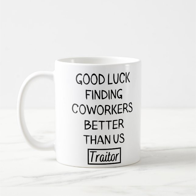 Taza De Café Gracioso regalo para el trabajador que se va, rega (Izquierda)