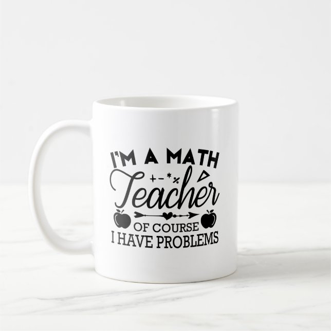 Taza De Café Gracioso regalo para profesor de matemáticas (Izquierda)