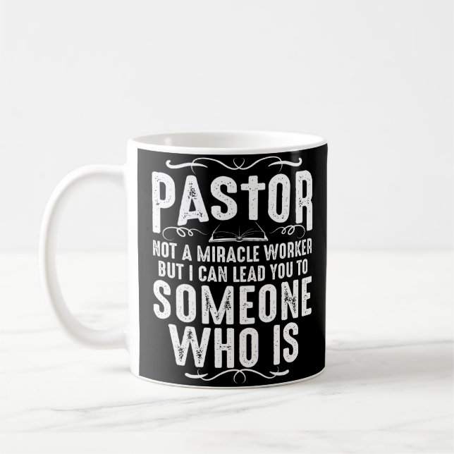 Taza De Café Gracioso Regalo Pastor Para Hombres Guay Iglesia C (Izquierda)