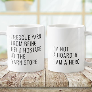 Taza De Café Gracioso Rescate A Yarn Crochet Lover