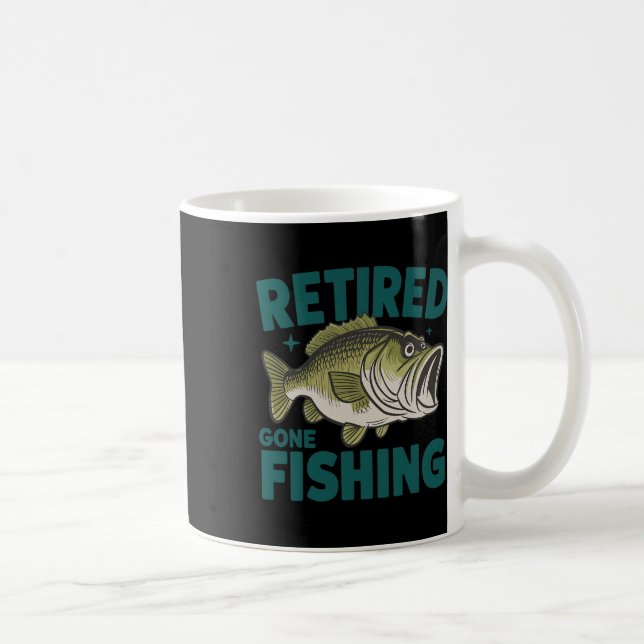 Taza De Café Gracioso retiro de camisetas de pesca retiradas B  (Derecha)