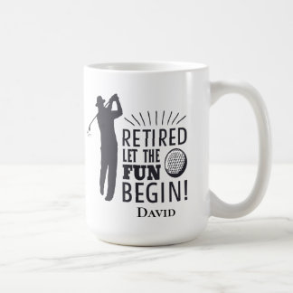 Taza De Café Gracioso retiro de golf - Que empiece la diversión