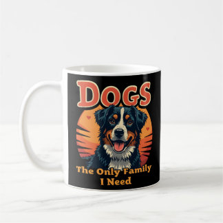 Taza De Café Gracioso retro 'Los perros son la única familia qu