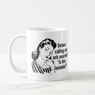 Taza De Café Gracioso Retro Textando Mug