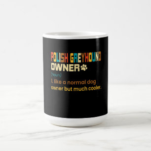 Taza De Café Gracioso retro vintage polaco de Greyhound