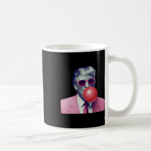 Taza De Café Gracioso Rosa Donald Trump Bubble Gum Tee