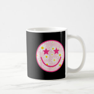 Taza De Café Gracioso Rosa Feliz Cara Daisy Flor Sonrisa Face T