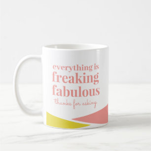 Taza De Café Gracioso Sarcástico Fabuloso Geométrico Amarillo R