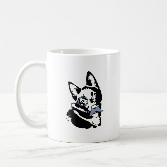 Taza De Café Gracioso Schipperke Blanco Negro Mug (Izquierda)
