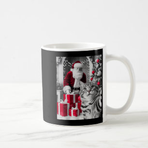 Taza De Café Gracioso Selfie De Gato Con Meme De Navidades De S