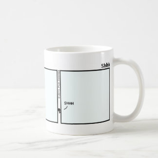 Taza De Café Gracioso Shhh Stickman Mug - 123