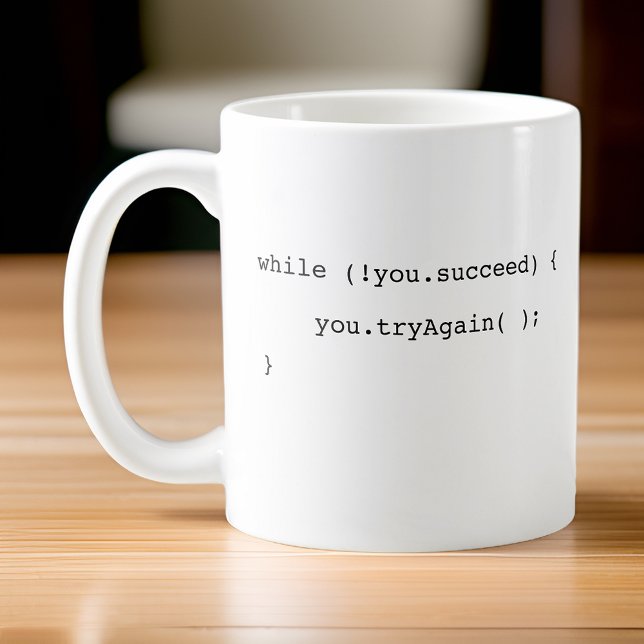 Taza De Café Gracioso Si No Tienes Éxito Intenta Volver A Coder (Subido por el creador)