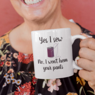 Taza De Café Gracioso si vi costura de costura sastre