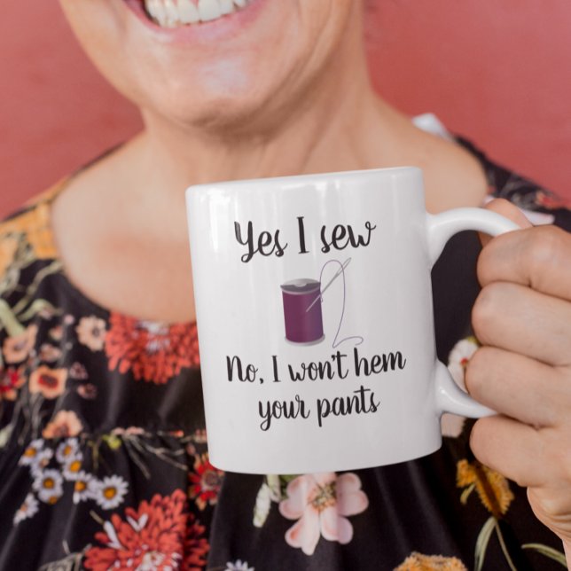 Taza De Café Gracioso si vi costura de costura sastre (Subido por el creador)