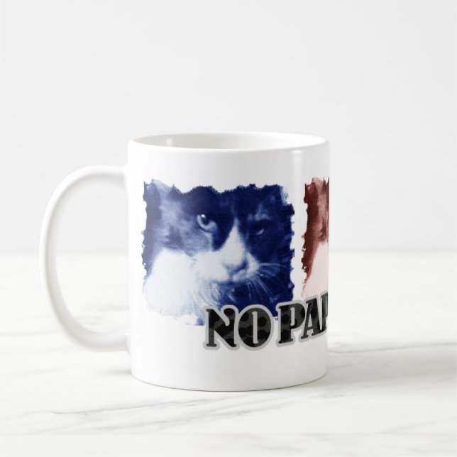 Taza De Café Gracioso Sin Paparazzi Color del gato (Izquierda)