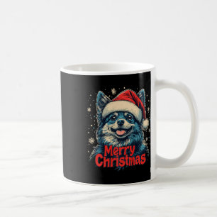 Taza De Café Gracioso Spitz Santa Hat Feliz Navidad Perro Amor