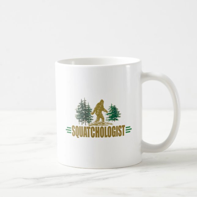Taza De Café Gracioso squatchologit| Sasquatch Believer (Derecha)