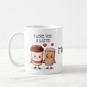 Taza De Café Gracioso Te Amo A Latte