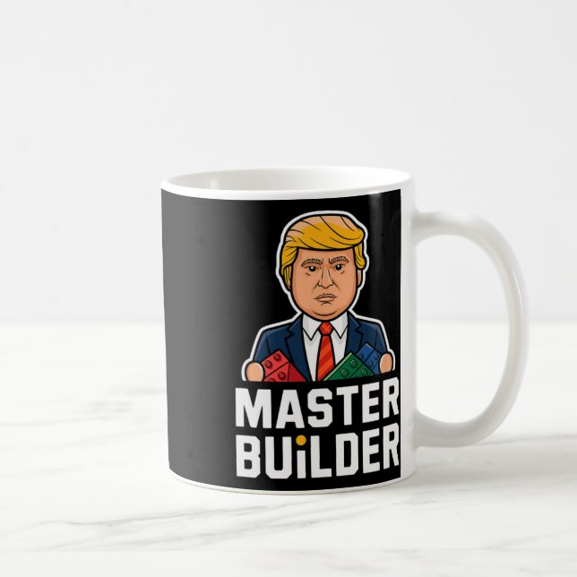Taza De Café Gracioso Trump Master Builder Building Blocks Gift (Derecha)