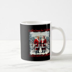 Taza De Café Gracioso Trump Navidad Pajamas Estaré en casa para
