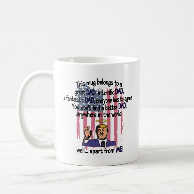 Taza De Café Gracioso Trump Regalo Mug Para Dad Mug (Izquierda)