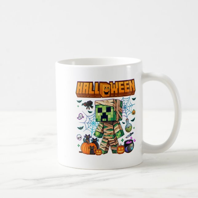 Taza De Café Gracioso videojuego Halloween Calabaza Hombres Jor (Derecha)
