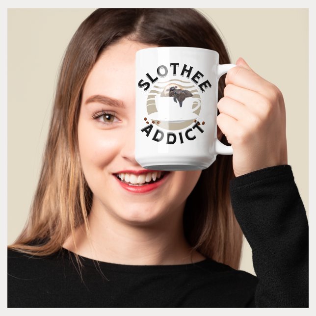 Taza De Café Gracioso Wordplay Sleepy Sloth (Subido por el creador)