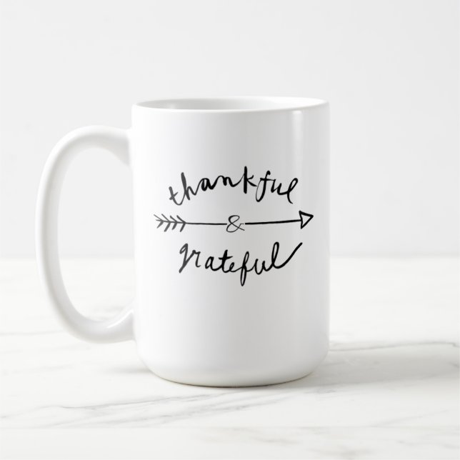 Taza De Café Gracioso y agradecido café Mug (Izquierda)