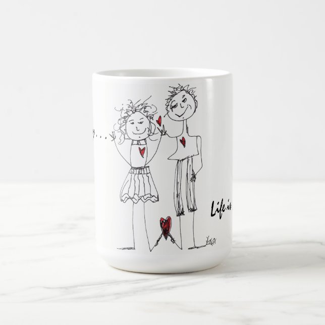 Taza De Café Gracioso y elegante Figura Gente Mug (Centro)