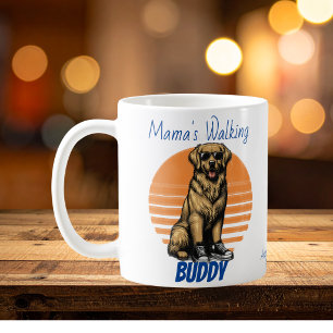 Taza De Café Graciosos Browns Golden Retriever Sungafas