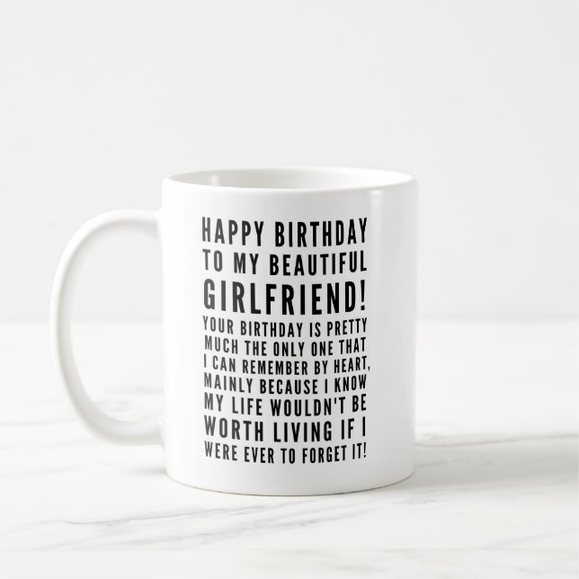 Taza De Café Graciosos deseos de cumpleaños sarcásticos para la (Izquierda)