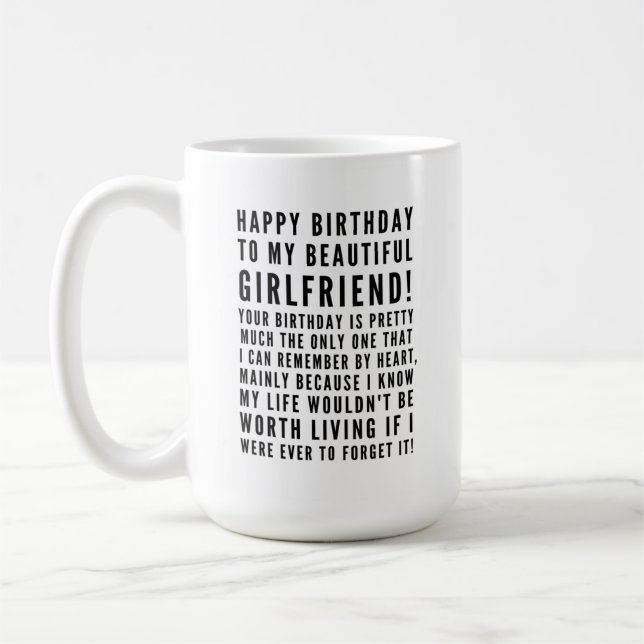 Taza De Café Graciosos deseos de cumpleaños sarcásticos para la (Izquierda)