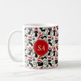 Taza De Café Graciosos gatitos de Cute vistiendo Navidades de S
